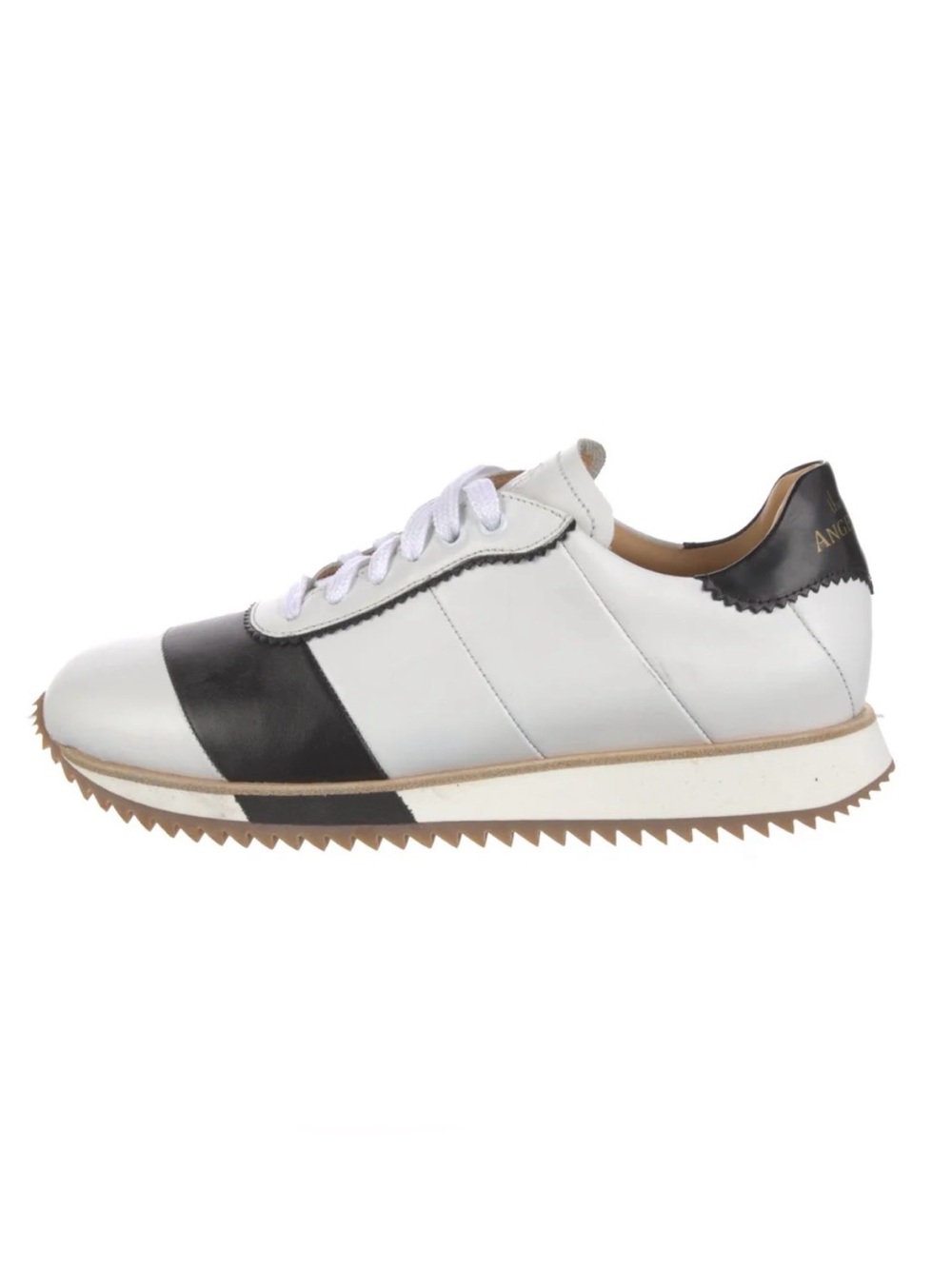 $495 THE OFFICE OF ANGELA SCOTT Quinn Leather Low-top Sneakers In White Sz 37.5